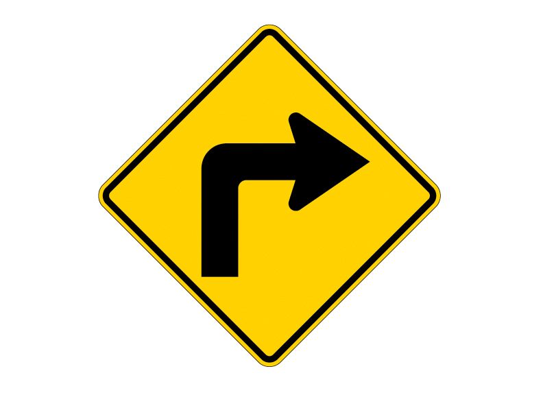 Right Turn Arrow Sign