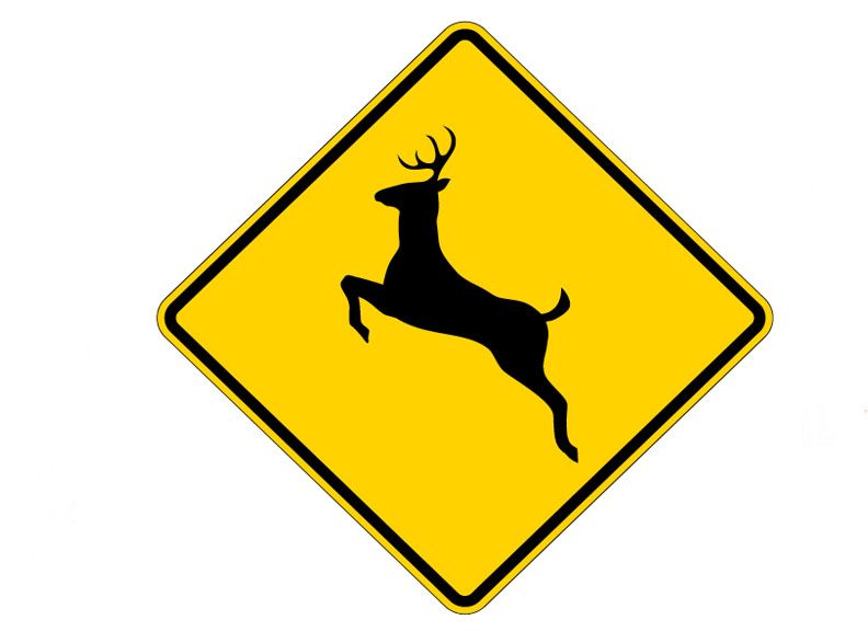 Deer Crossing Sign