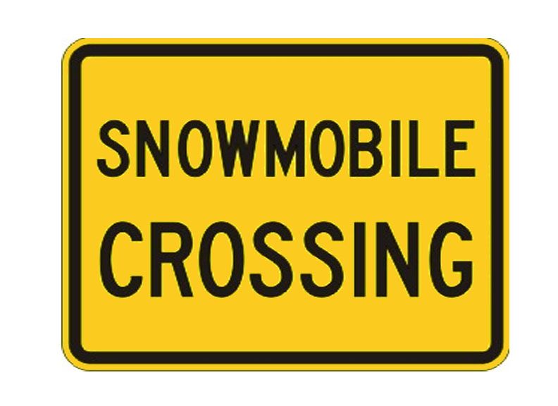 Snowmobile Crossing Sign