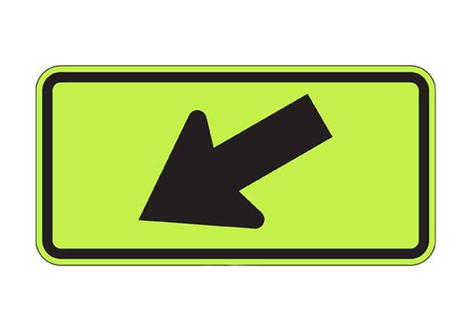Left Diagonal Arrow Sign