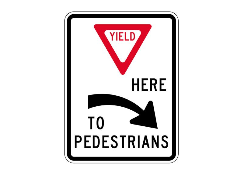 Picture of R1-5aR Yield To Pedestrians Right