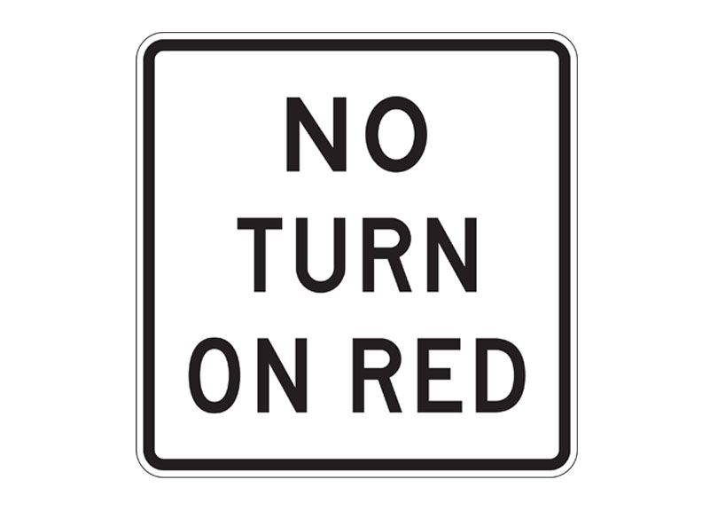 R10-11B No Turn on Red