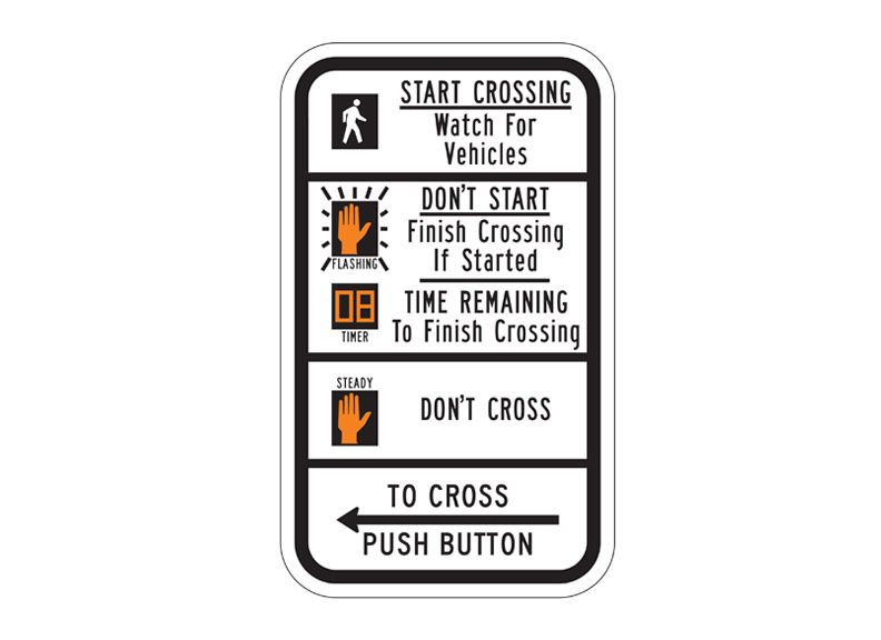 Picture of R10-3eL Crossing Sign Left