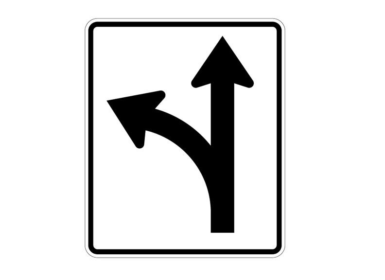 Picture of R3-6L Left Straight Lane