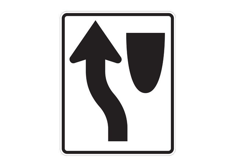Keep Left Symbol sign