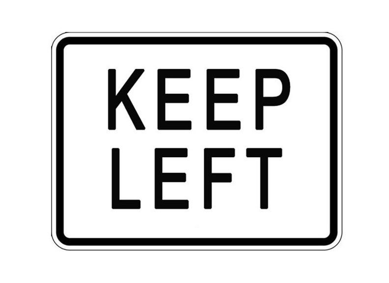 Picture of R4-8P Keep Left Plaque