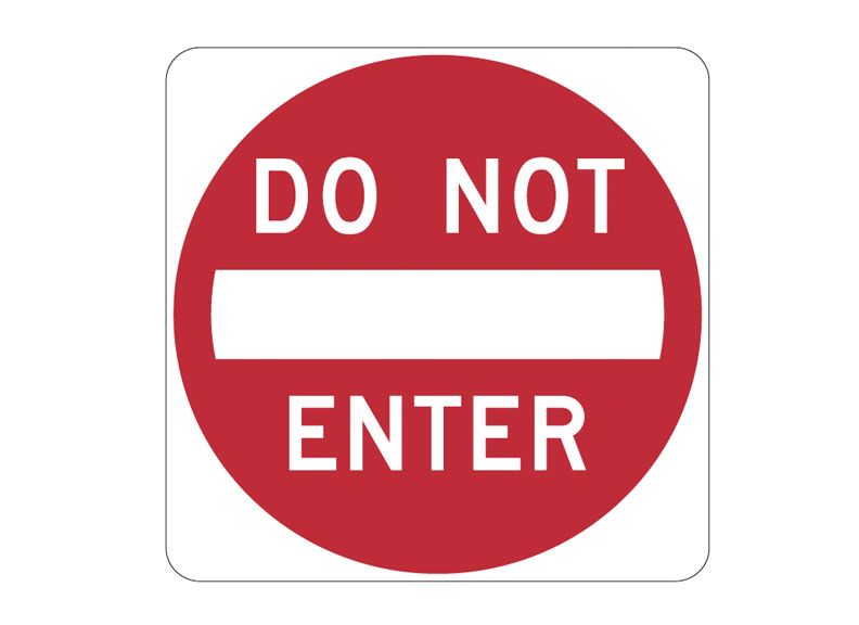 Do Not Enter sign