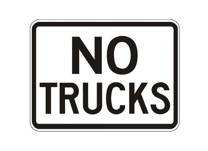 No Trucks Sign