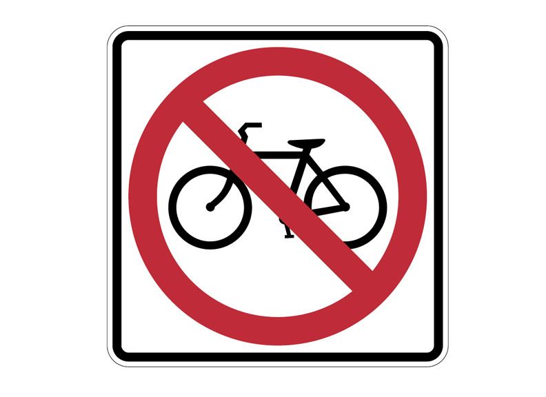 No Bicycles Symbol Sign