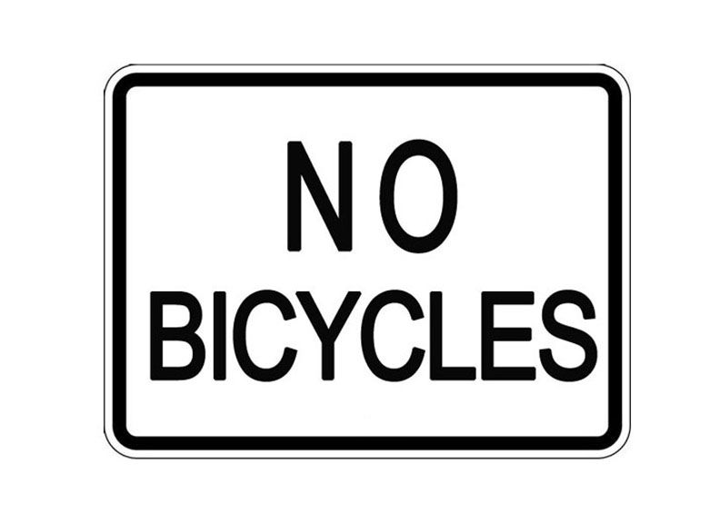 Picture of R5-6P No Bicycles Plaque