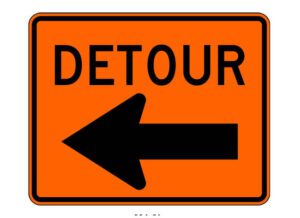 M4-9L Detour Left Arrow