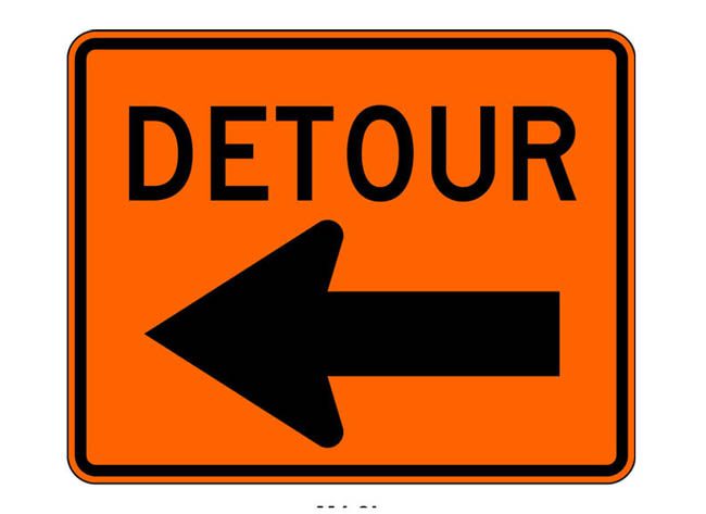 Picture of M4-9L Detour Left Arrow