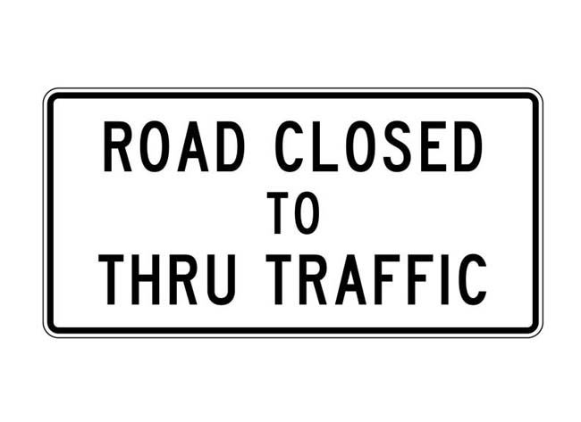 Picture of R11-4 Road Closed to Thru Traffic