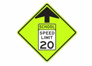 S4-5 School Speed Zone Ahead Sign