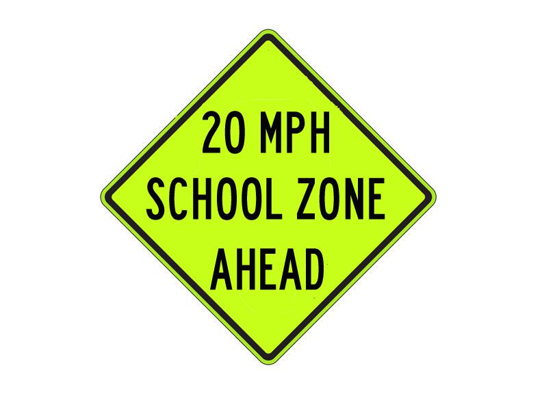 S4-5a School Speed Zone Ahead