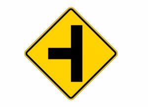 Side Road 90° sign