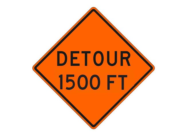 W20-2a Detour 1500 FT
