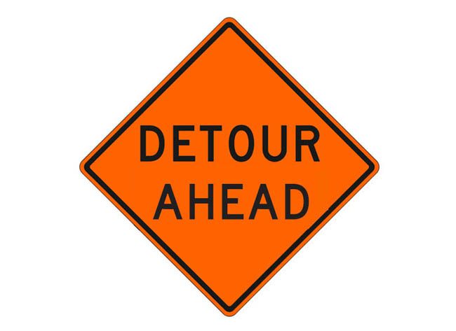 Picture of W20-2d Detour Ahead