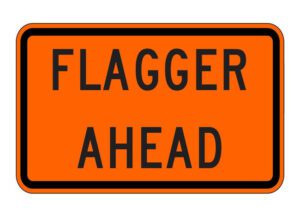W20-7aP Flagger Ahead (Plaque)