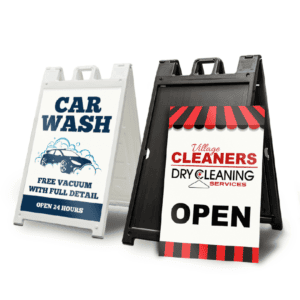 Custom A-Frame Signs, Car wash and Cleaners