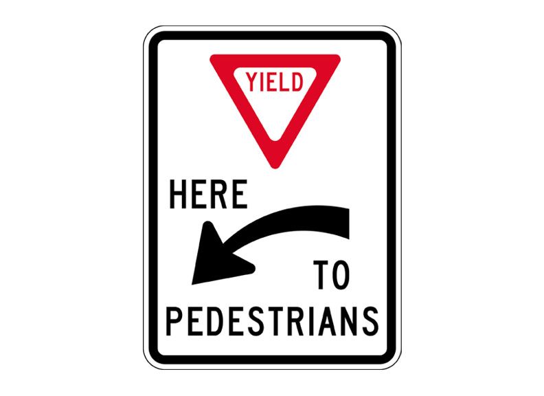 Picture of R1-5aL Yield to Pedestrians Left