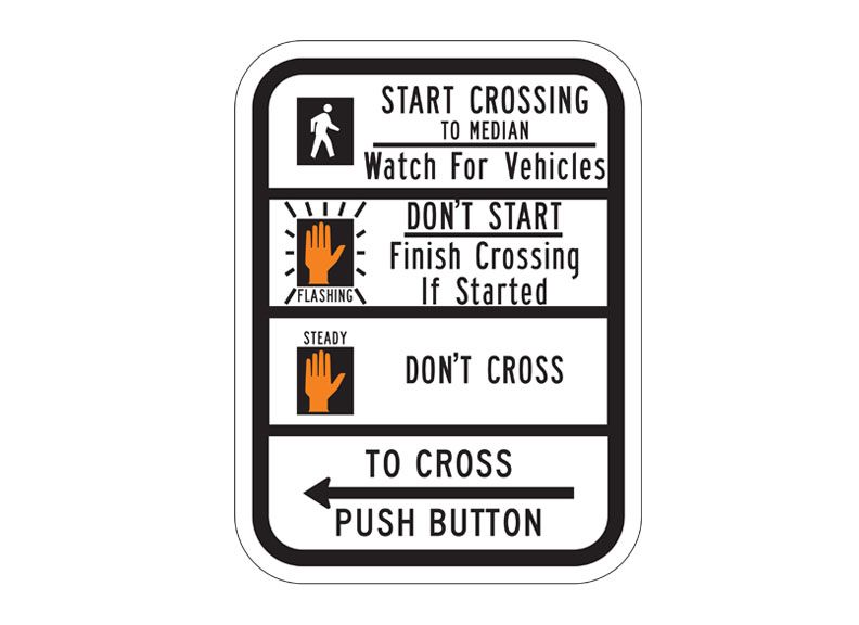 R10-3dL Push Button To Cross