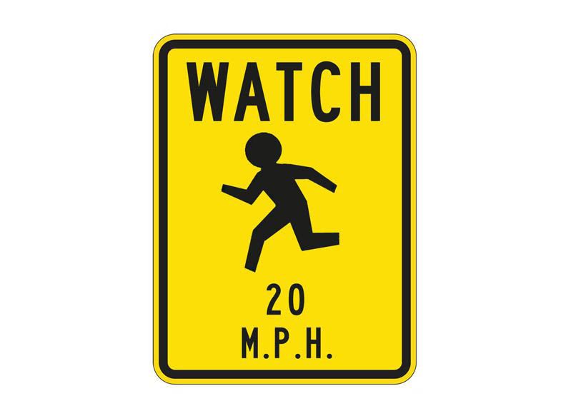 Picture of W9-14 Watch Children 20 MPH