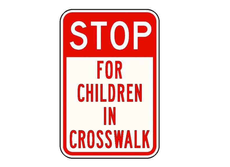 Picture of W9-15 Stop Children in Crosswalk