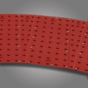 Picture of Radius Wedges in both Polymer and Cast Iron ADA Warning Tiles