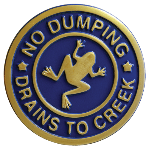 Picture of Frog Blue Drains to Stream