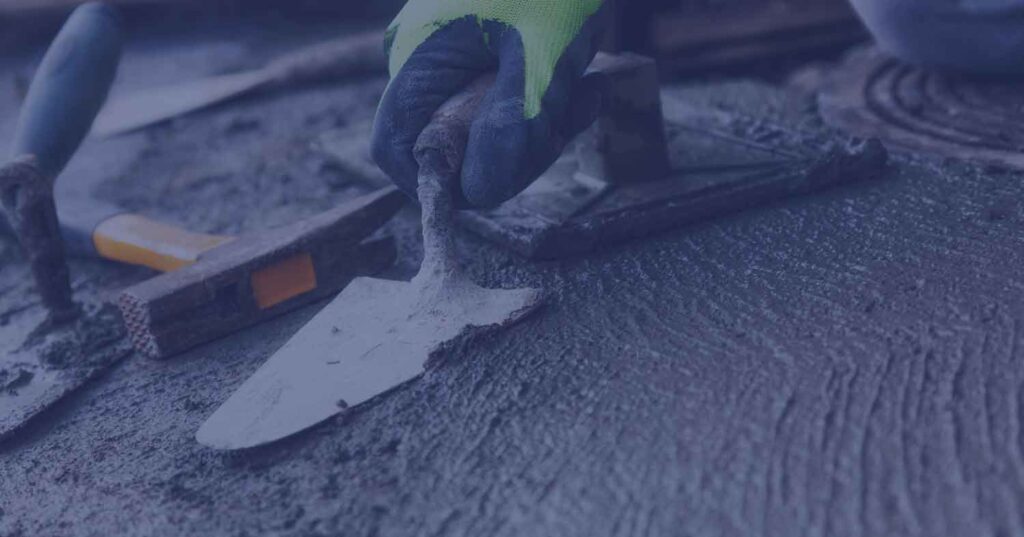 Man working on concrete